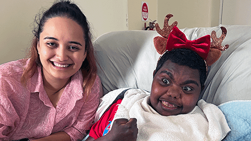 Participant enjoying community activities